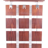 Porte-manteau mural vintage en bois avec étagère à chapeaux, 1960