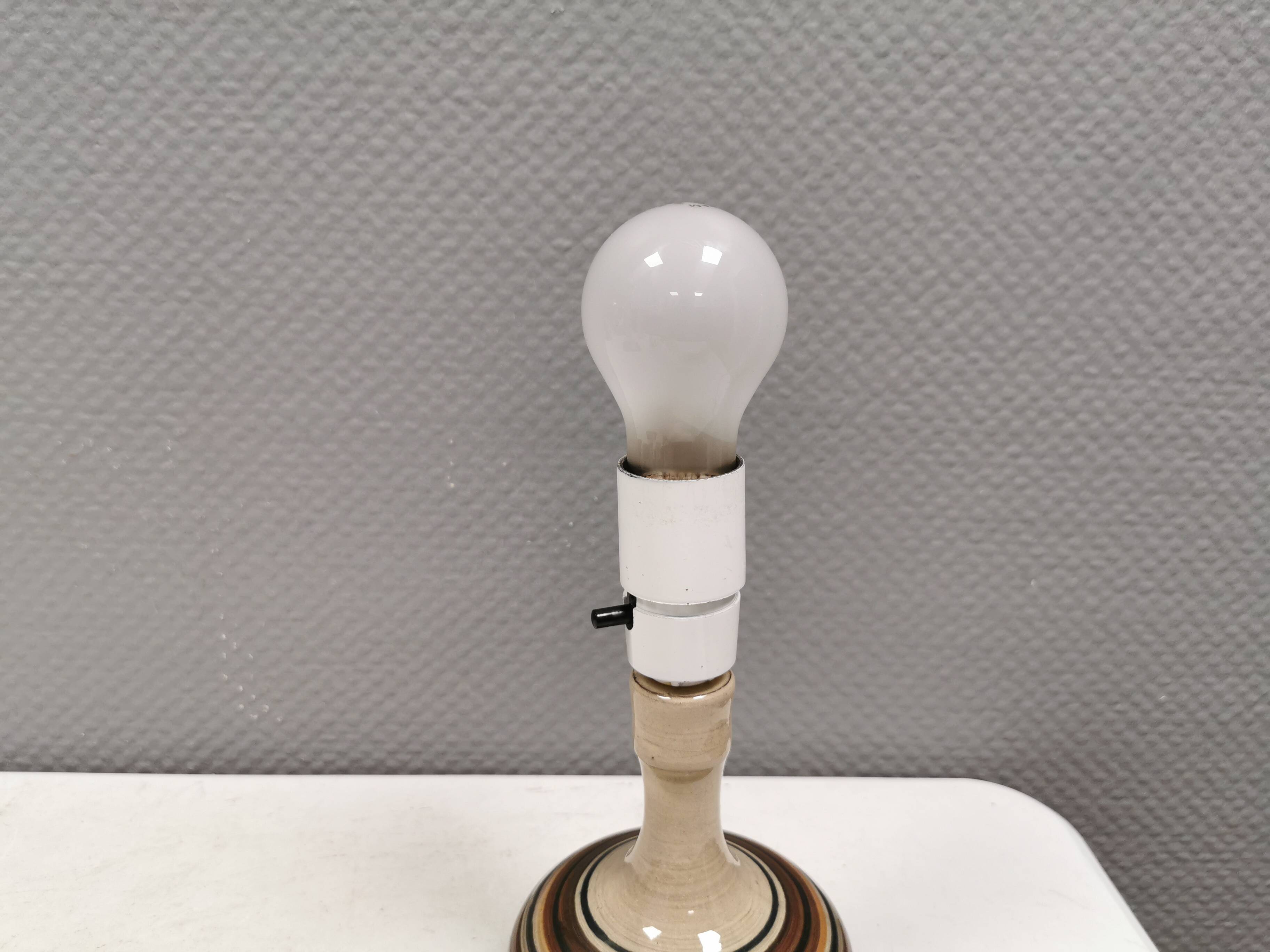 Small ceramic table lamp, Danish from the 1970s-80s.