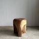 End of sofa, stool or monoxyl side table in solid suar