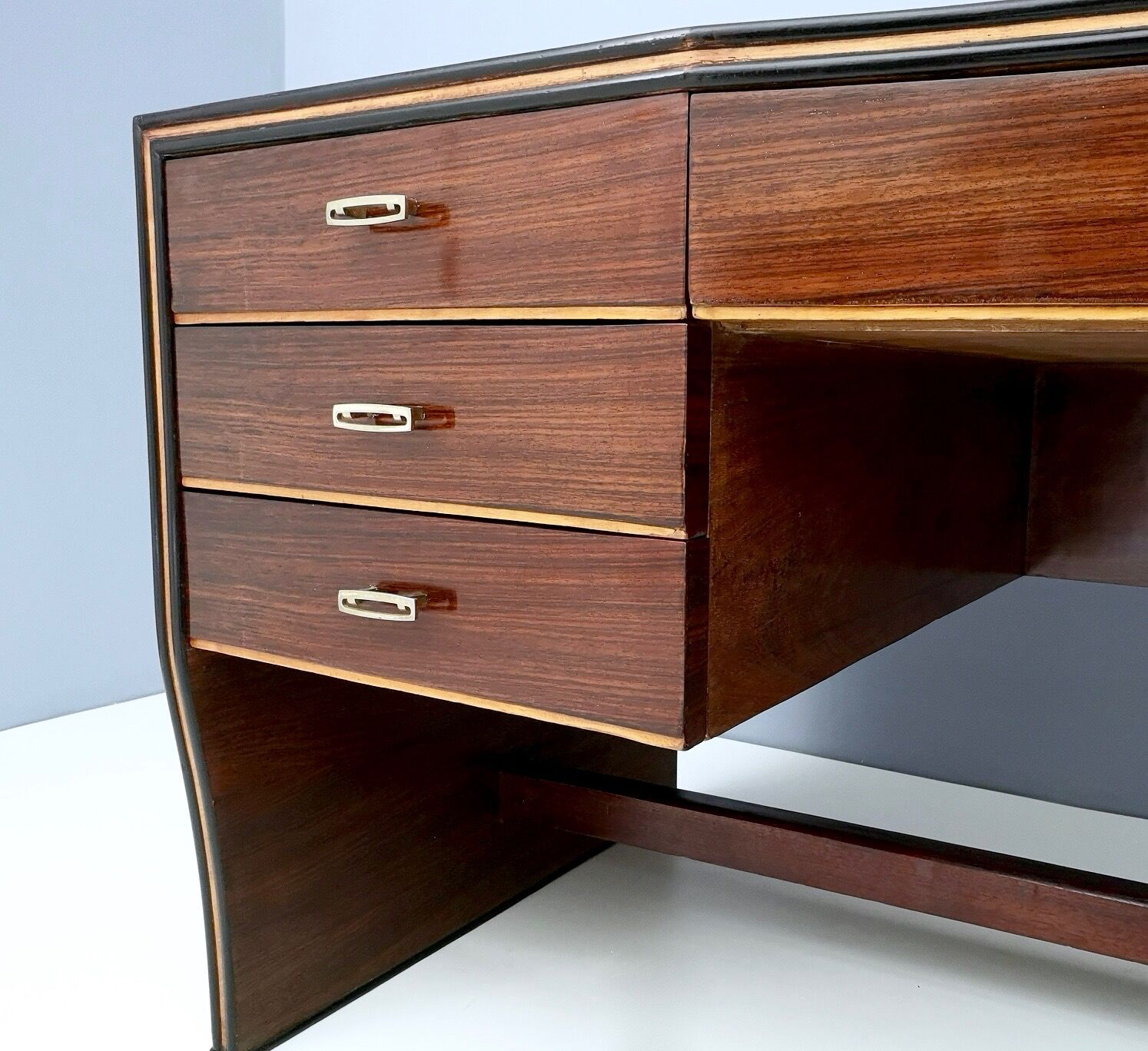 Wooden Desk by Osvaldo Borsani for Arredamenti Borsani Varedo, Italy