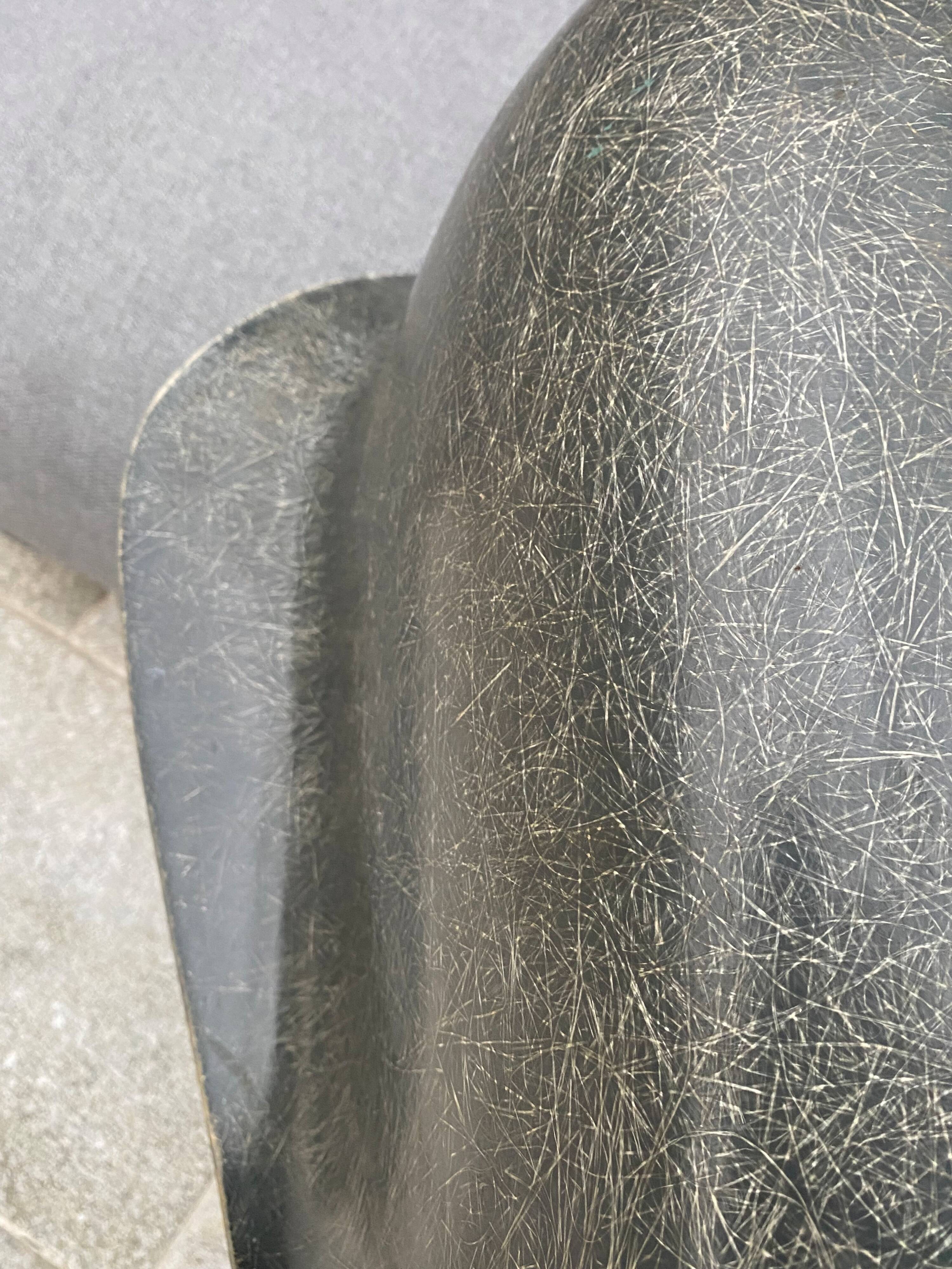 Rar eames armchair, elephant grey, zenith plastics, herman miller