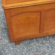 Vintage 1950s oak chest with compass feet