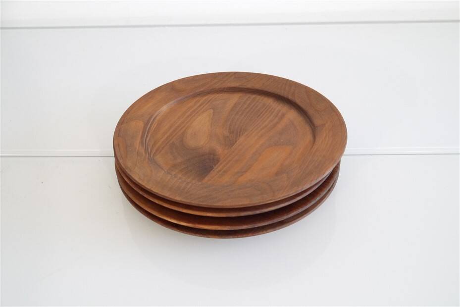 Set of Sacndinavian wooden plates 1960