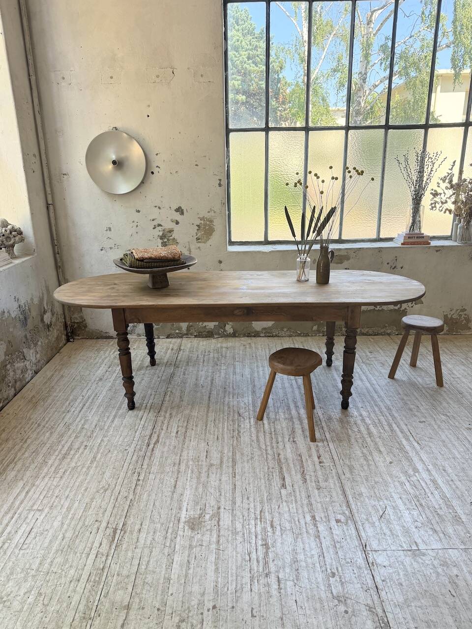Oval farmhouse table 250cm pine
