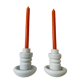 Set of 2 porcelain candle holders