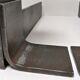 Paire de chenets modernistes acier design années 70/80