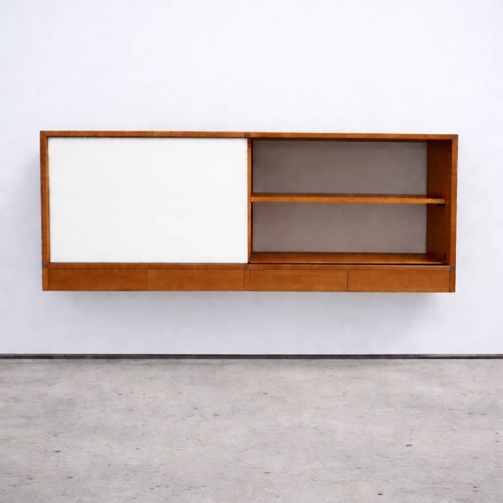 Immense teak library wall