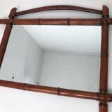 Vintage bamboo mirror