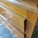 Vintage chest of drawers, compass legs, light wood