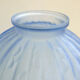 Art Deco ball vase, frosted blue glass