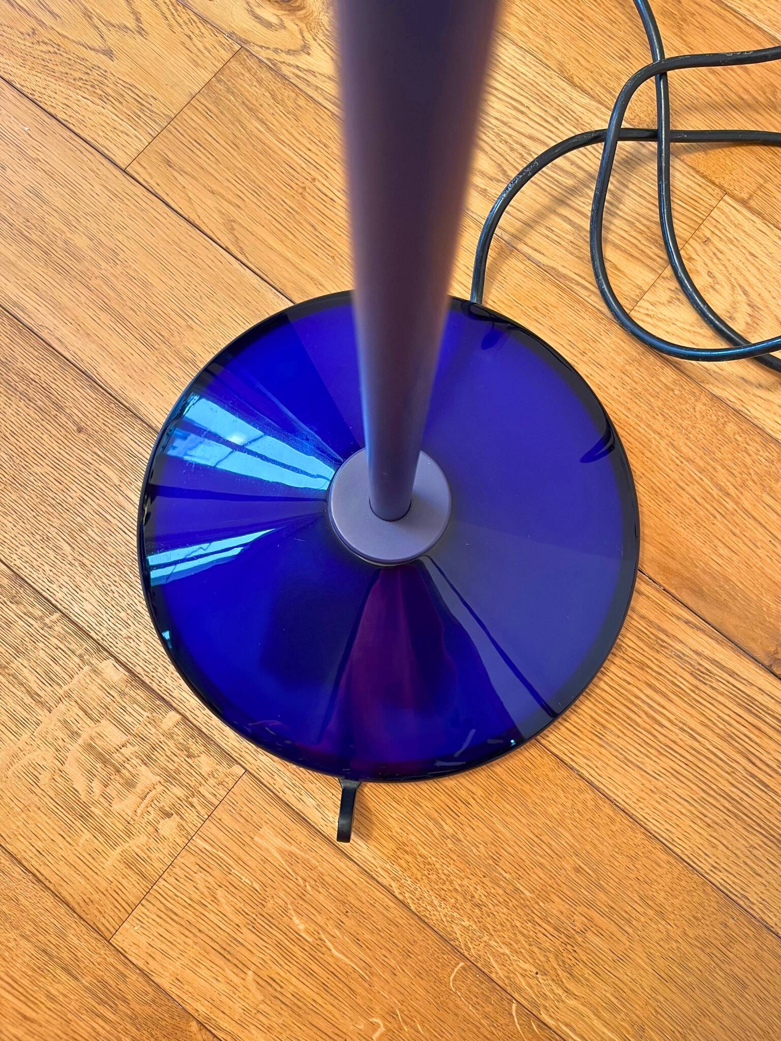 Arteluce Jill – Pair of Blue Murano Glass Floor Lamps / Torchières – King Miranda, 1970s