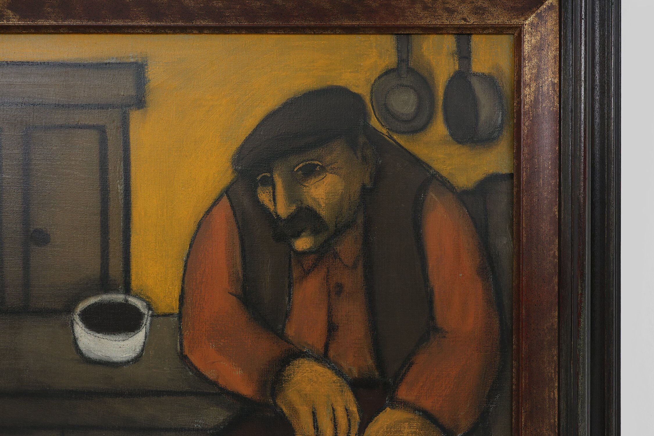 Robert Deman, Solitary Man, 1940s, Oil on Canvas, Framed