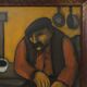 Robert Deman, Solitary Man, 1940s, Oil on Canvas, Framed