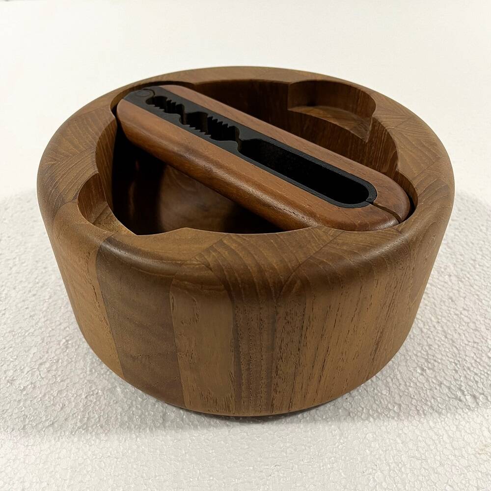 Teak nutcracker & bowl by Flemming Digsmed for Nissen Denmark 1960’s