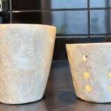 Duo De 2 cache-pot vintage en nacre