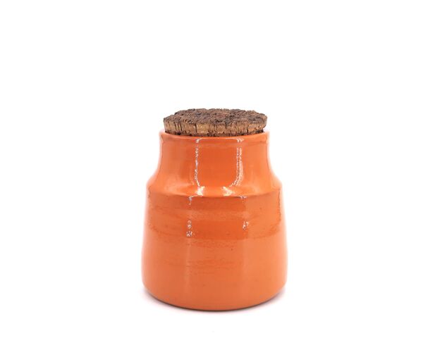 Céramique orange de Mado Jolain, années 50