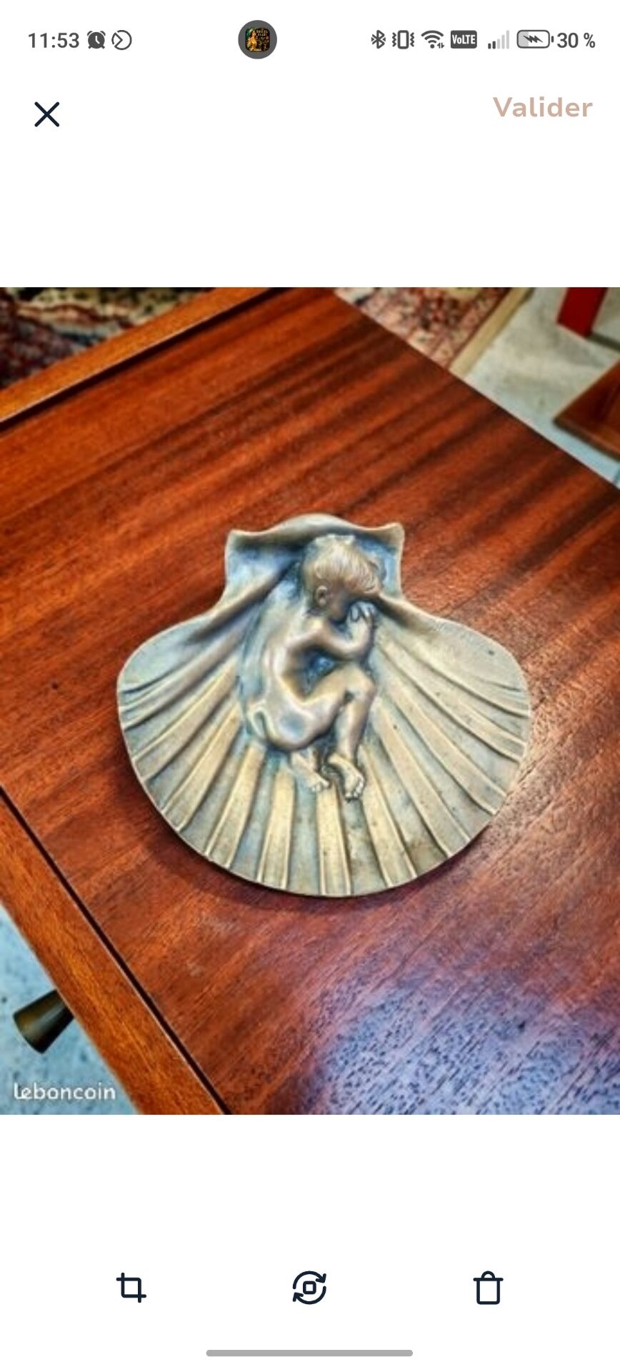 Bronze Art Nouveau catchall by Léon Noël-Ruffier