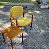 VINTAGE PARTOFTEN TEAK SIDE TABLE FOR MOBELFABRIKKEN DENMARK 1960s