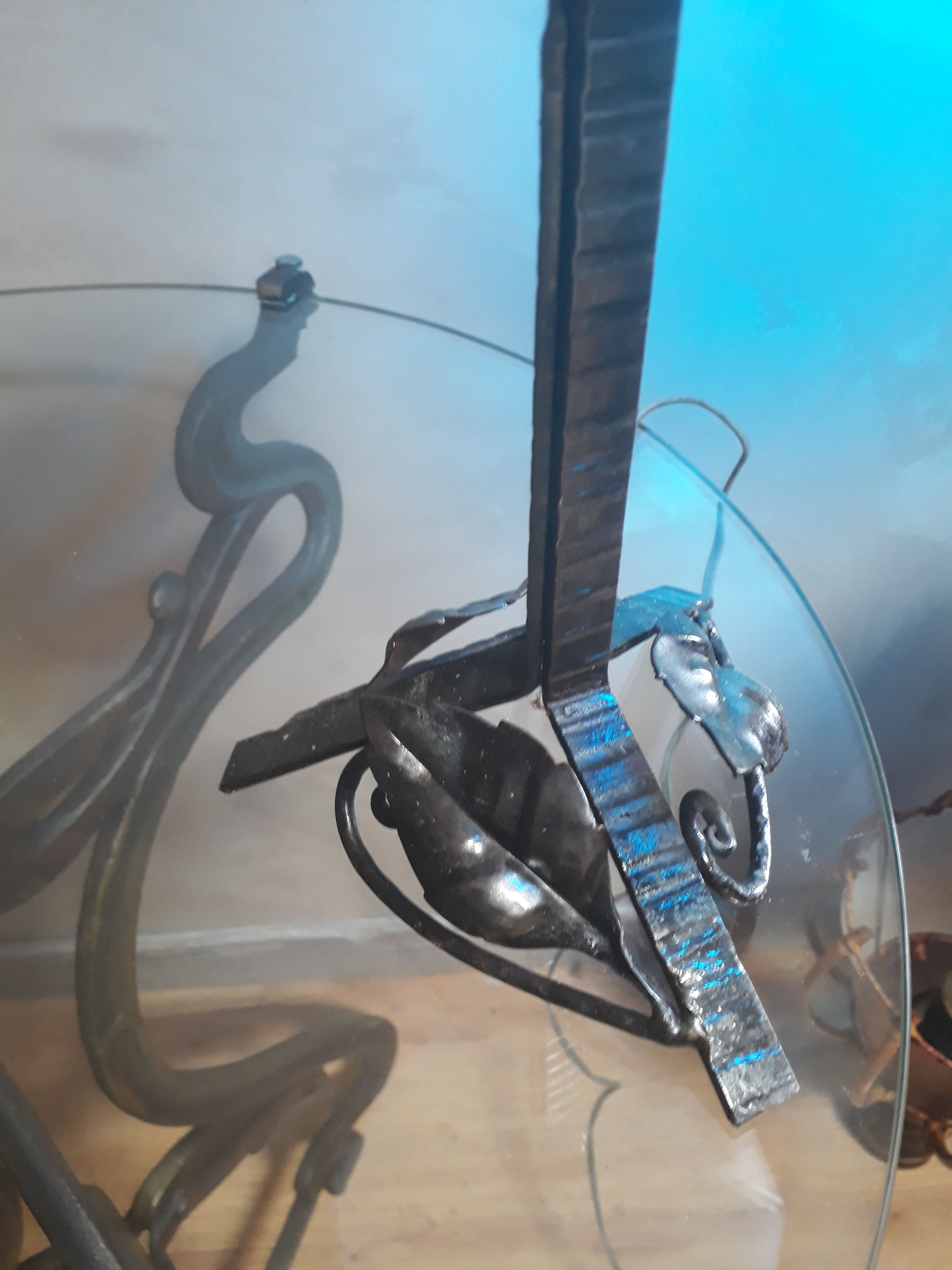 Wrought iron lamp 1930 28x18