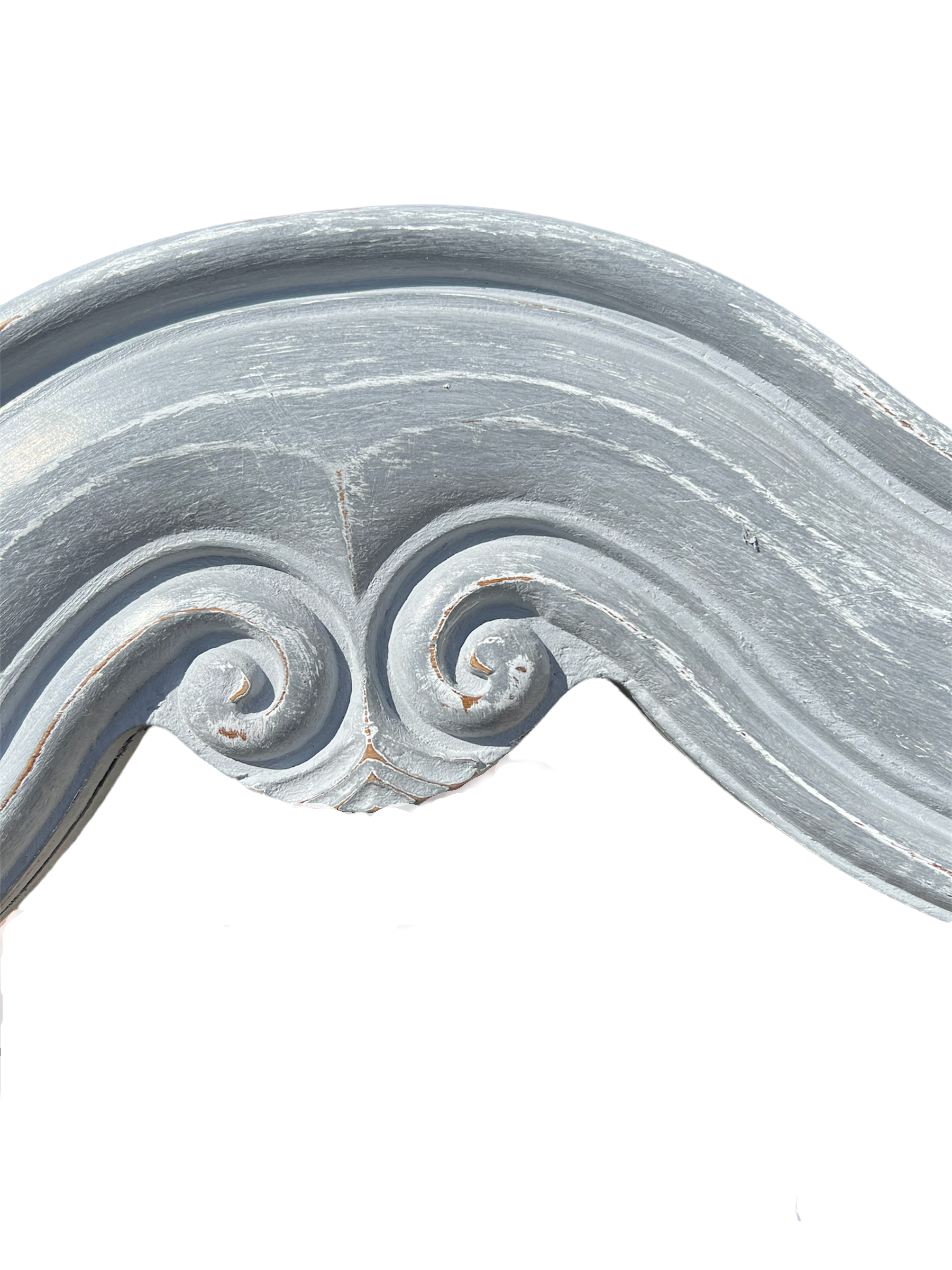 Wood mirror, restyled gray, patinated