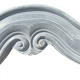 Wood mirror, restyled gray, patinated
