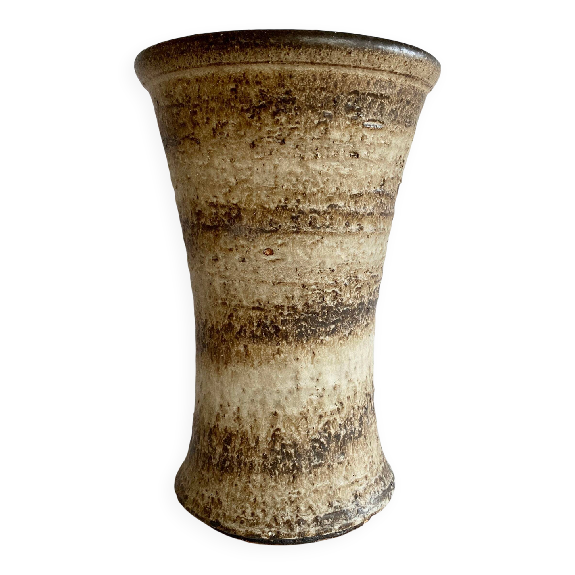Large! Mid Century ceramic Vase, Brown, Vintage