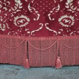 Mid-Century armchairs in damask red velvet, Italy, 50s, set of 2