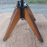 wooden swivel chair, height adjustable