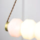 Mid-century opaline & brass pendant lamp