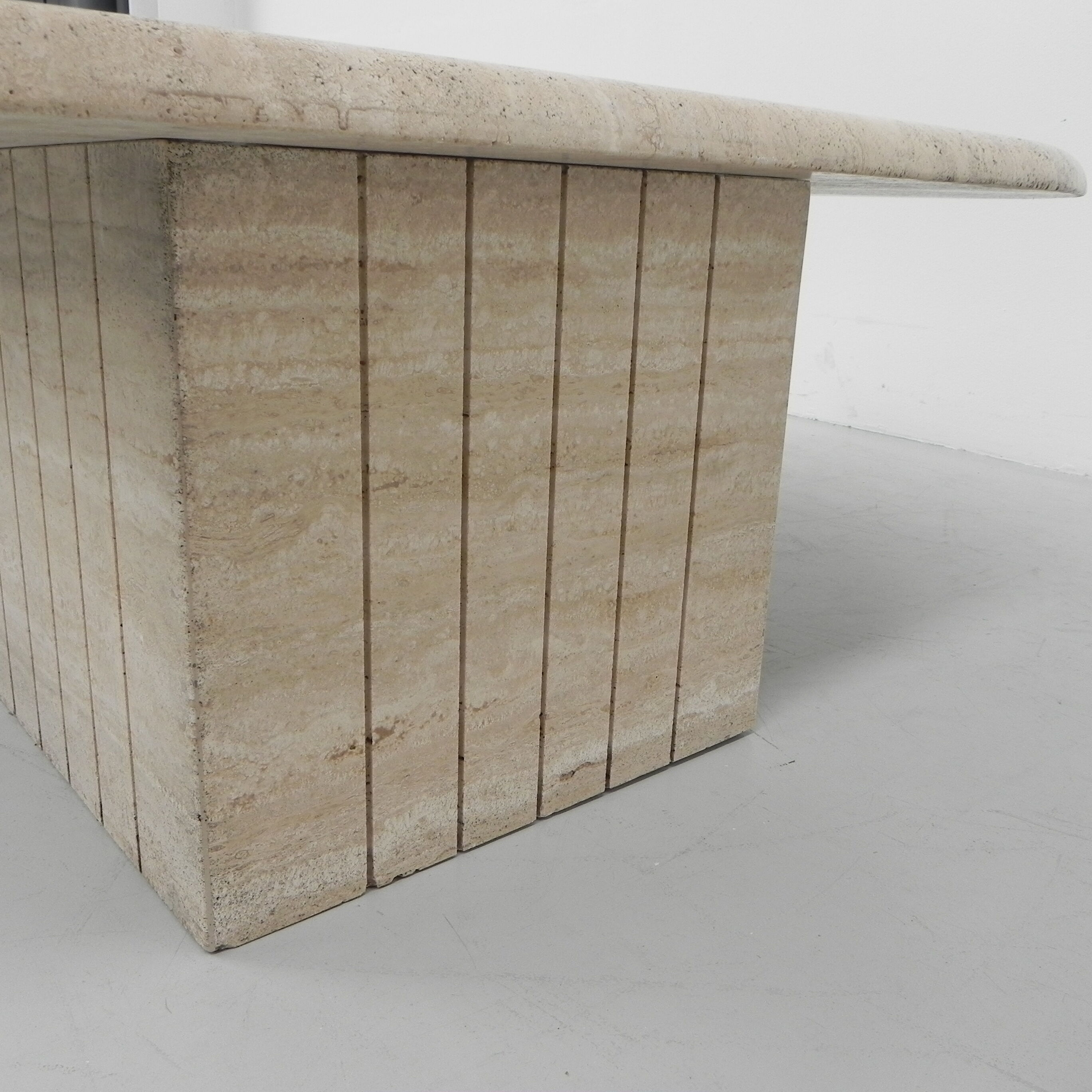 Travertine coffee table