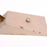 Swan neck lamp, desk lamp, SIS, vintage, brass, beige, 60s