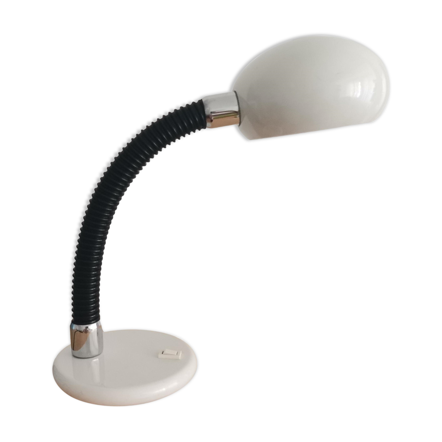 Industrial style gooseneck white table desk lamp