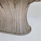 Vintage Oval Bamboo and Rattan Dining Table Base, France 1980's