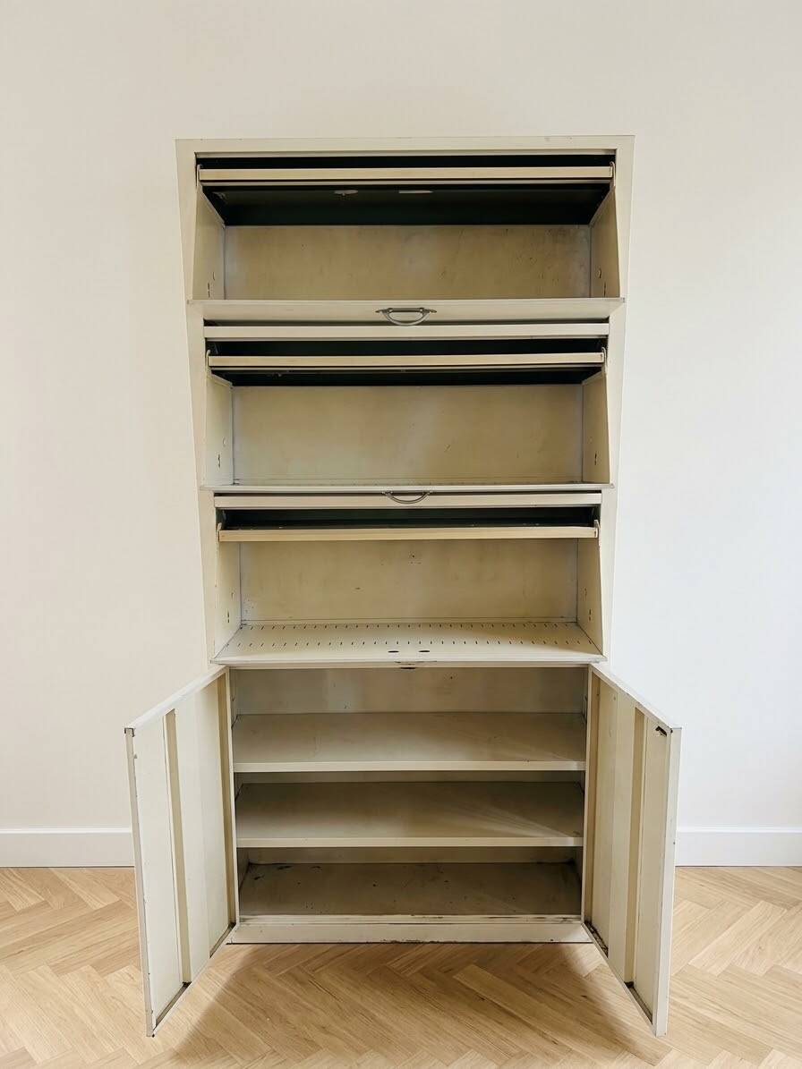 Vintage industrial metal storage furniture