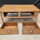 Scandinavian pine 4-drawer coffee table