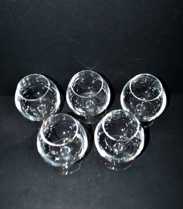 V&B Villeroy Boch lot de 5 verres ballon cognac brandy en cristal