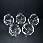 V&B Villeroy & Boch set of 5 crystal balloon glasses for cognac and brandy