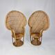 Set of 2 Vintage Rattan and Wicker Peacock Chairs, 1970s