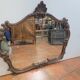 Miroir style Louis XV en chêne patiné doré 79×70cm