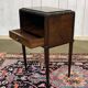 Art Deco bedside table in rosewood, walnut burl, and marble top.
