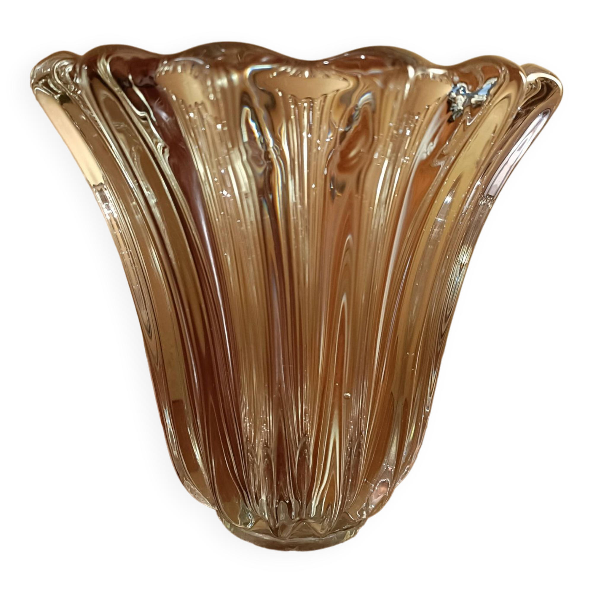 D'Avesn style glass tulip vase