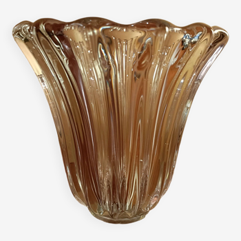 Vase tulipe en verre style D'Avesn