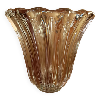 Vase tulipe en verre style D'Avesn