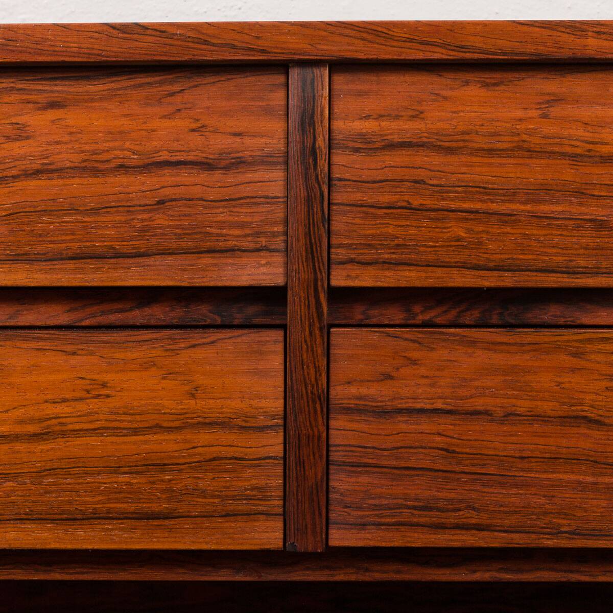 Scandinavian mid-century rosewood mirror with console, Denmark, 1960s