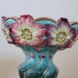 Art Nouveau ceramic vase with column, Italy early 20th century