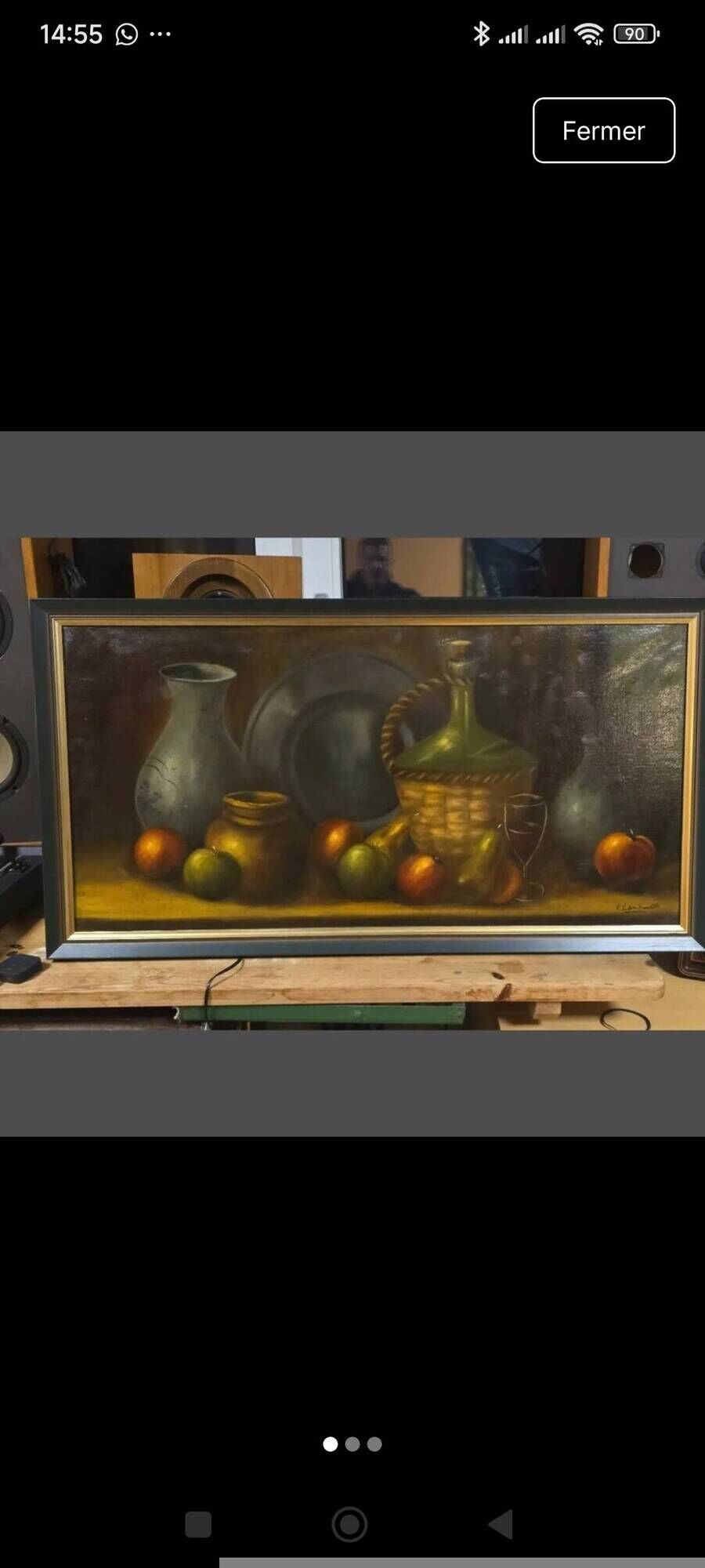 Large panoramic painting "Still Life in Chiaroscuro" – Oil on canvas