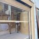 XXL 3m pine and oak display cabinet with glass doors