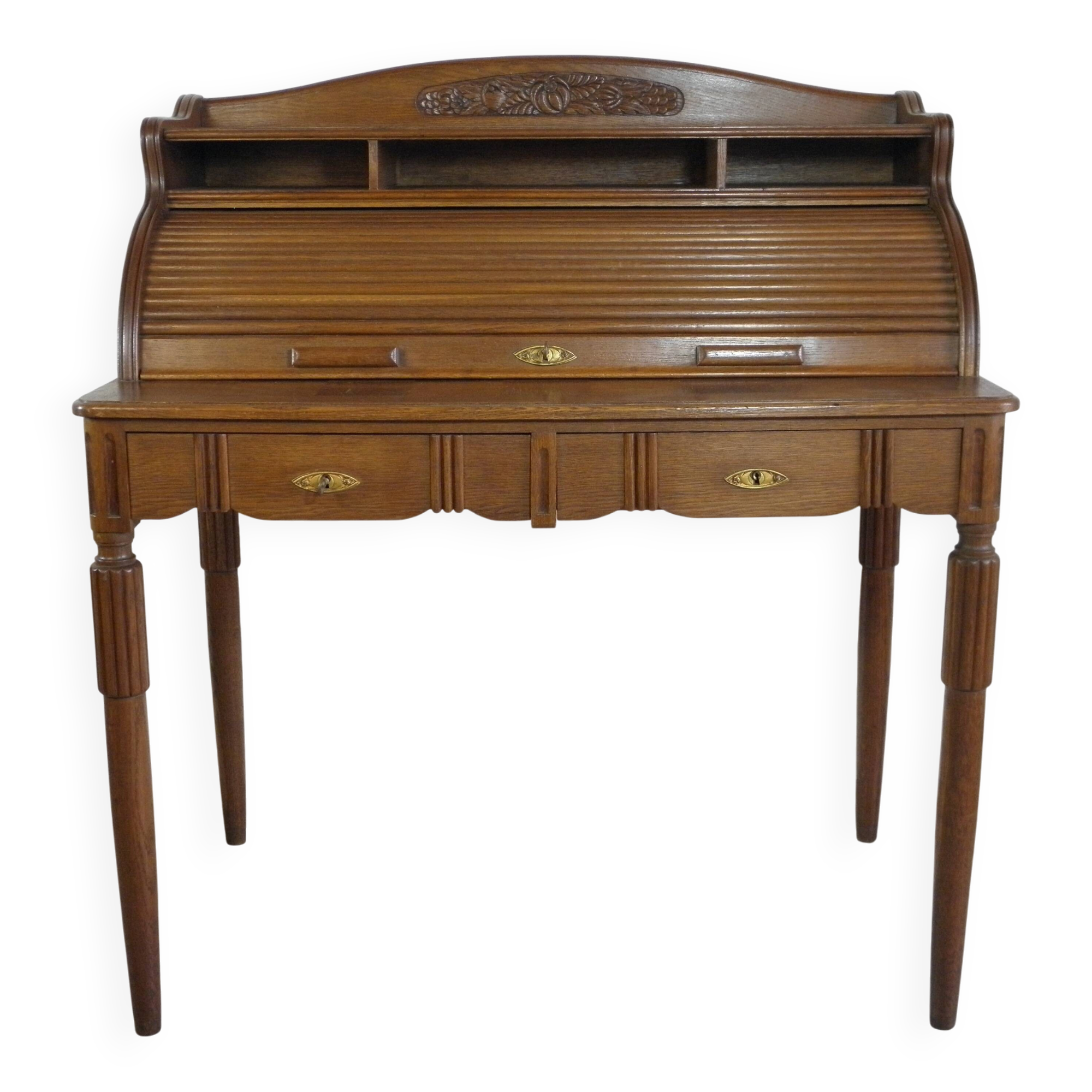 Art deco cylindrical desk