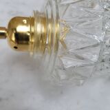 Brass and moulded glass sconce