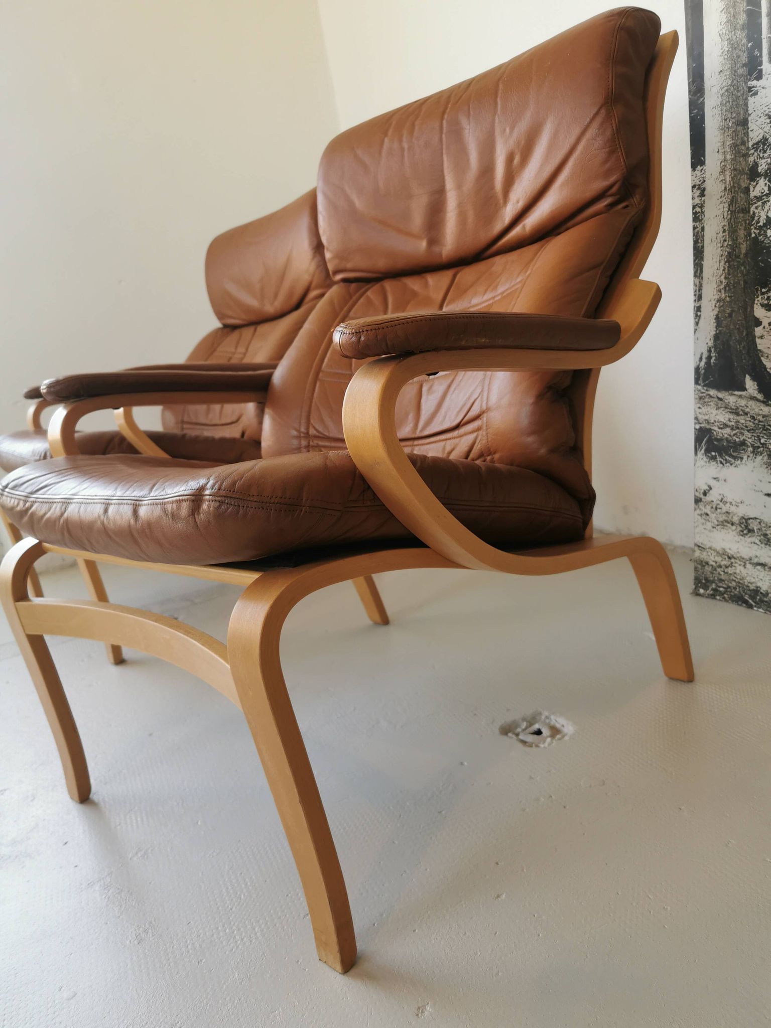 Paire de fauteuils scandinaves vintage
